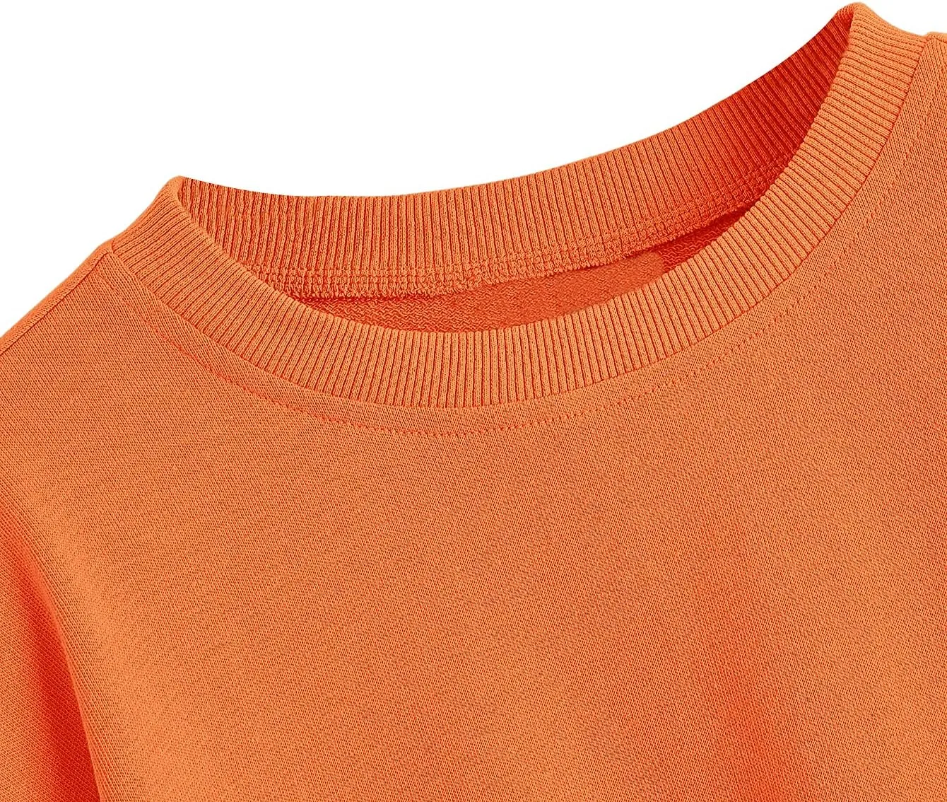 SweatyRocks Women's Casual Long Sleeve Raw Hem Pullover Crop Tops Sweatshirts