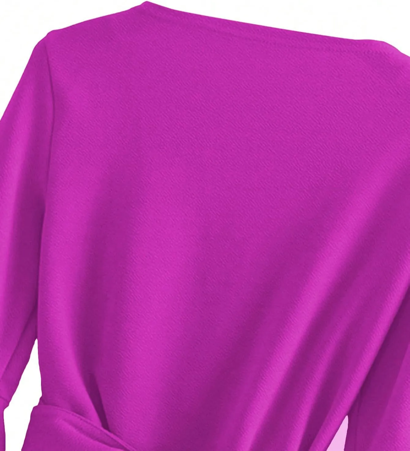 SweatyRocks Women's Long Sleeve V Neck Tie Knot Bandage Wrap Blouse Crop Top
