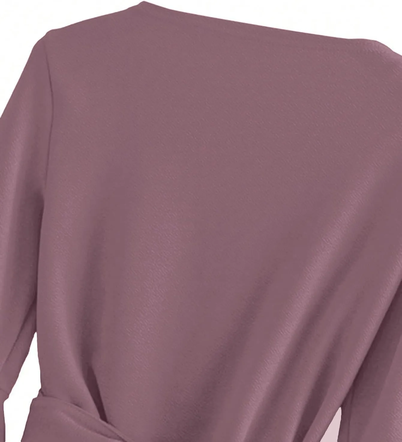 SweatyRocks Women's Long Sleeve V Neck Tie Knot Bandage Wrap Blouse Crop Top