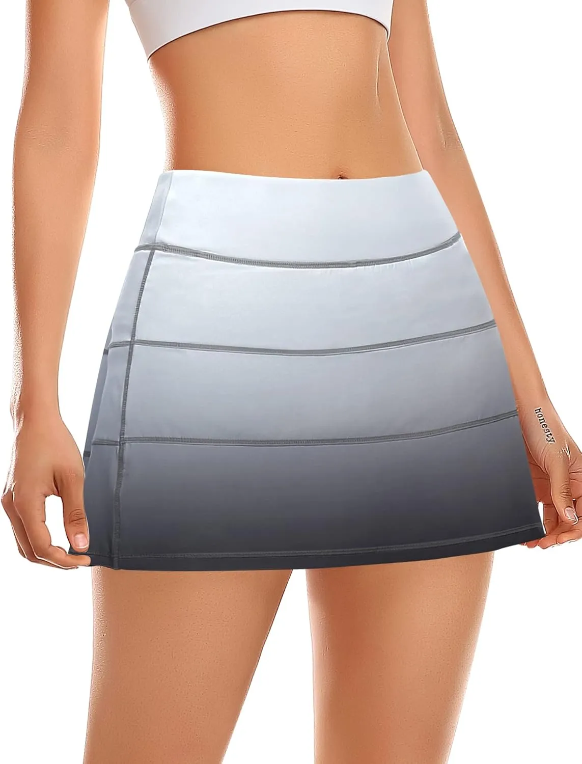 Tennis Skirt for Women with 4 Pockets Athletic Golf Skorts Skirts with Shorts Workout Running Sports