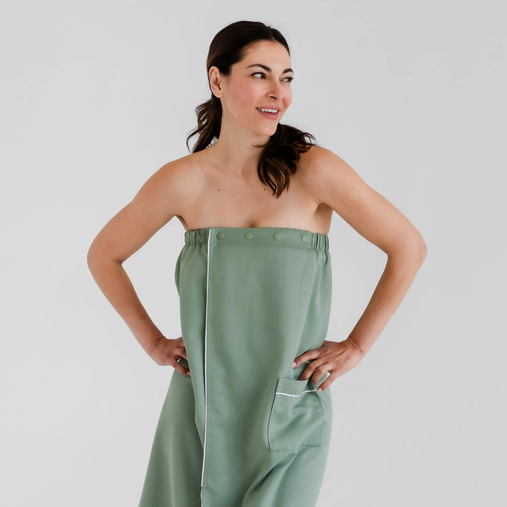 Terry Cloth Spa Wrap - Eucalyptus
