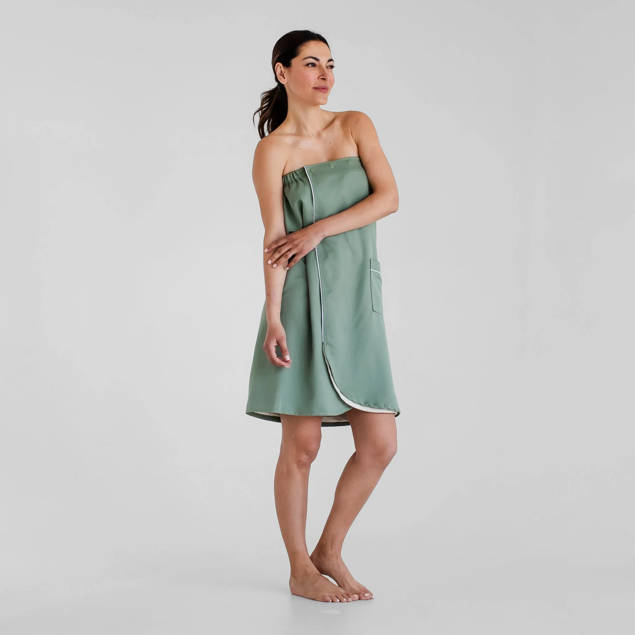 Terry Cloth Spa Wrap - Eucalyptus