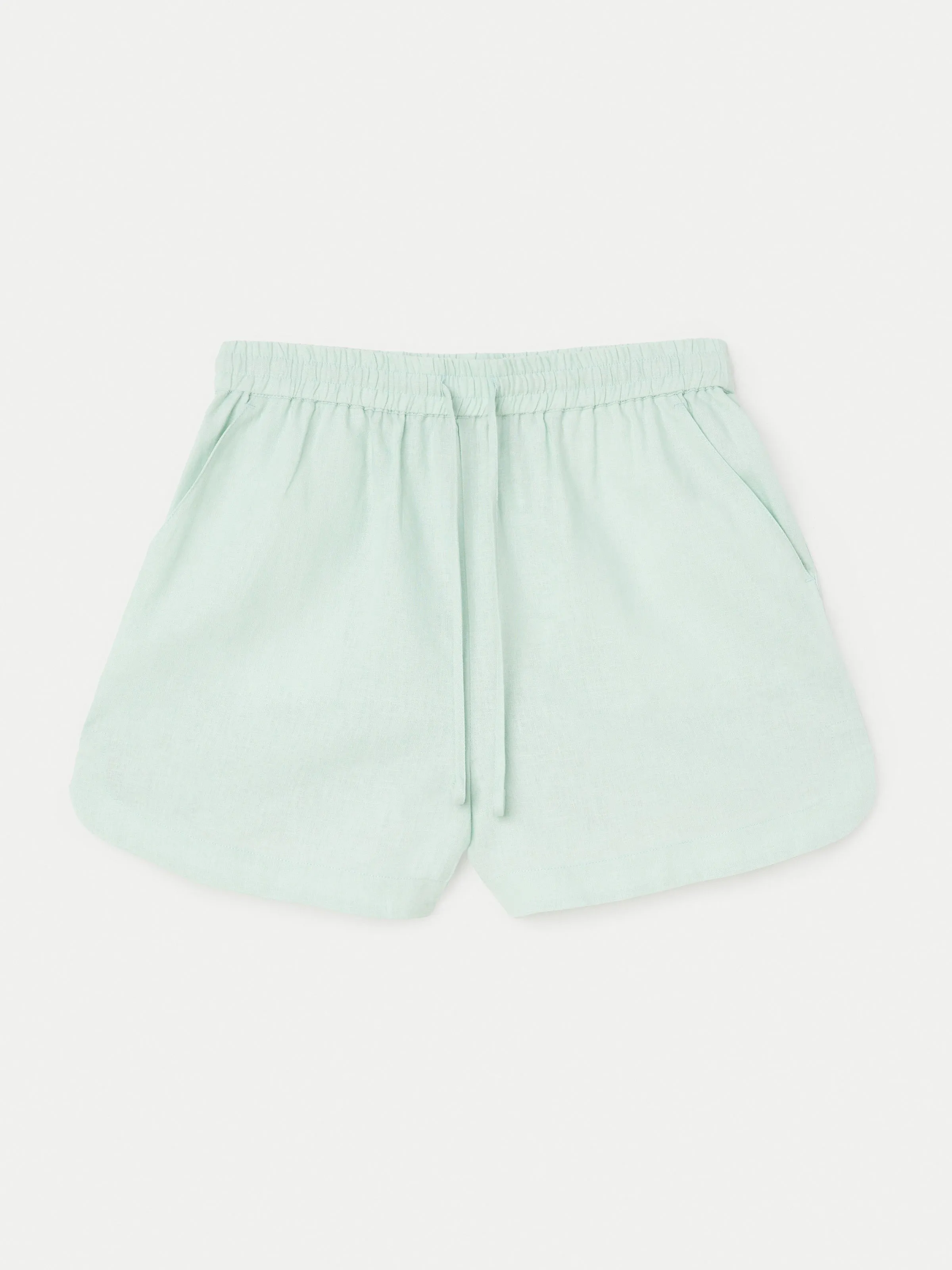 The Annie Linen Blend Short in Seafoam