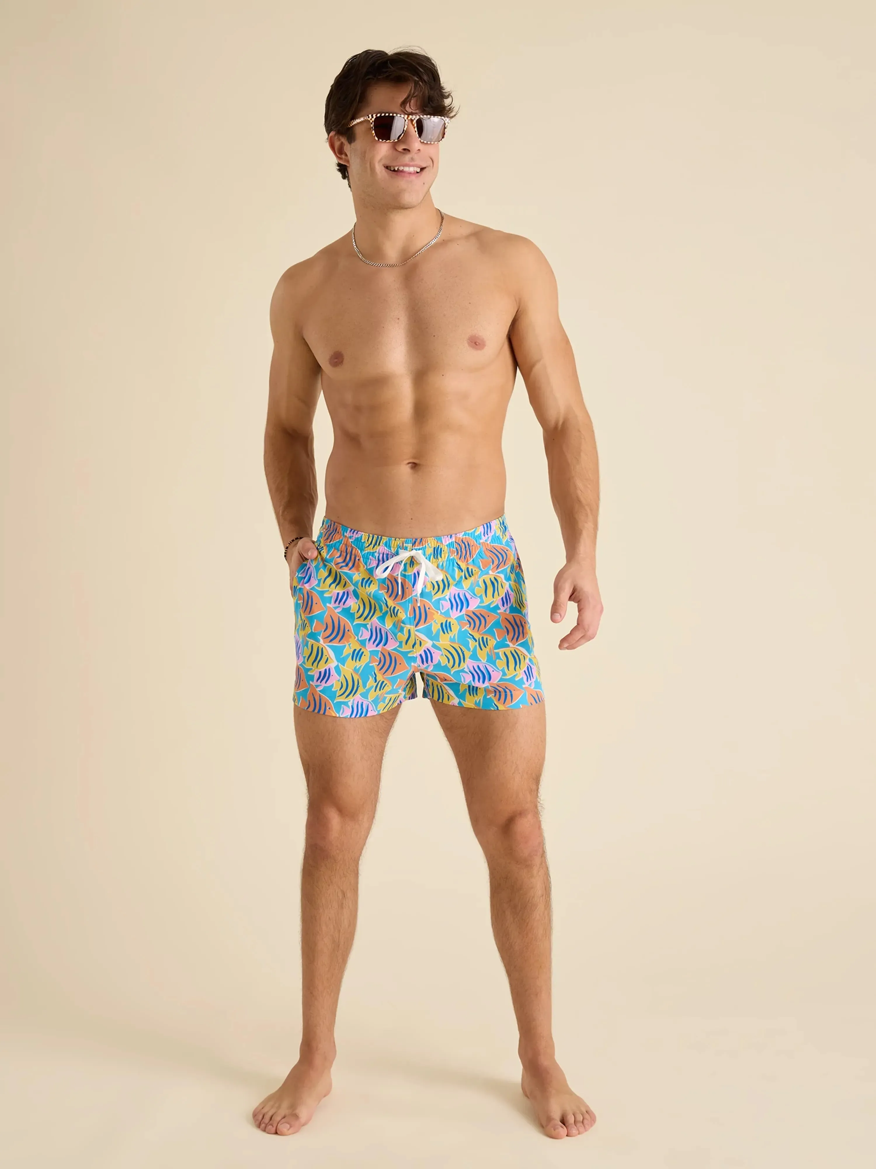 The Fish Tanks 4" (Classic Lined Swim Trunk)
