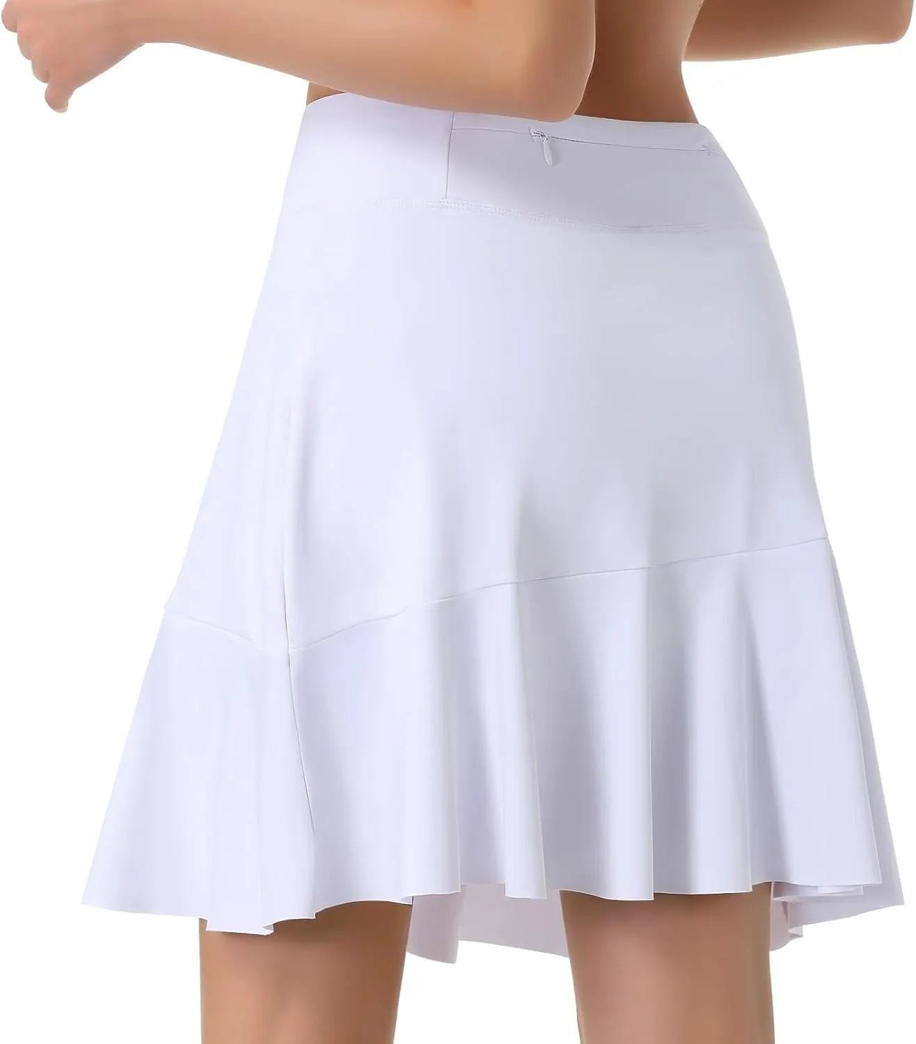 Turnhier Womens 19" Knee Length Skorts Skirts High Waisted Tennis Skirts Athletic Golf Skorts with Shorts Pockets