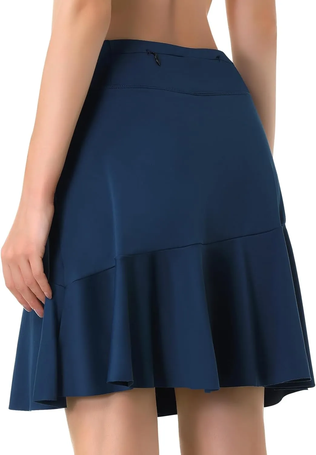 Turnhier Womens 19" Knee Length Skorts Skirts High Waisted Tennis Skirts Athletic Golf Skorts with Shorts Pockets