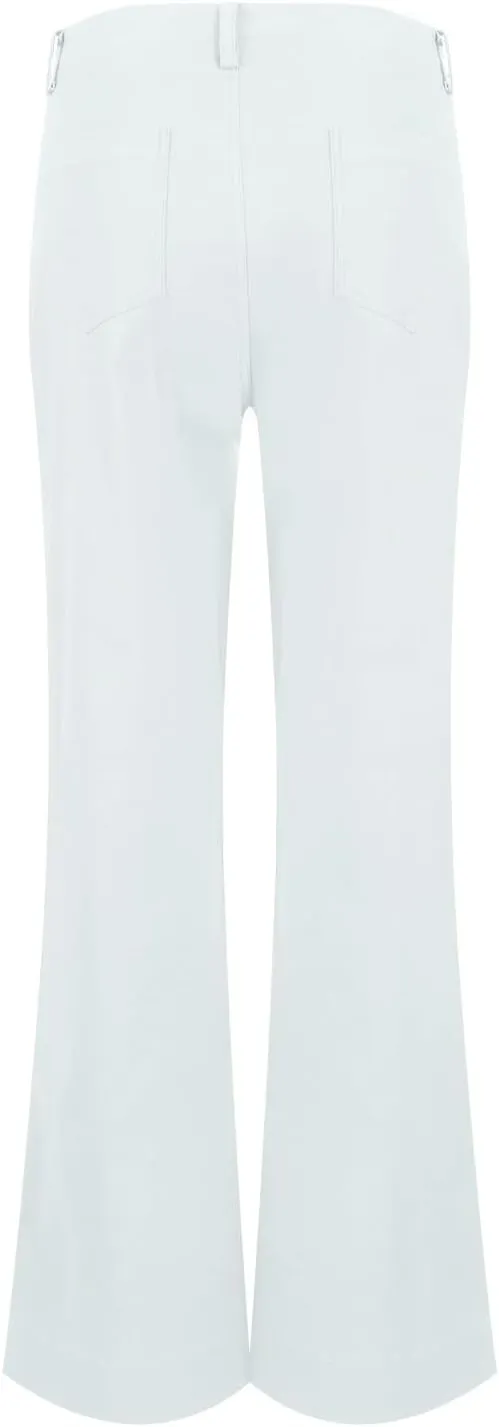 Twill Palazzo Pants for Women Casual Y2K Stretch High Waisted Chino Pants Slim Fit Wide Leg Dress Pants with Pockets