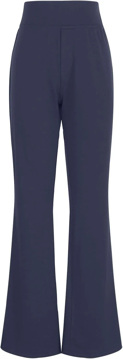 Womens Bootcut Dressy Pants Business Casual Work Pants with Pockets High Waist Stretchy Trousers Pull On Office