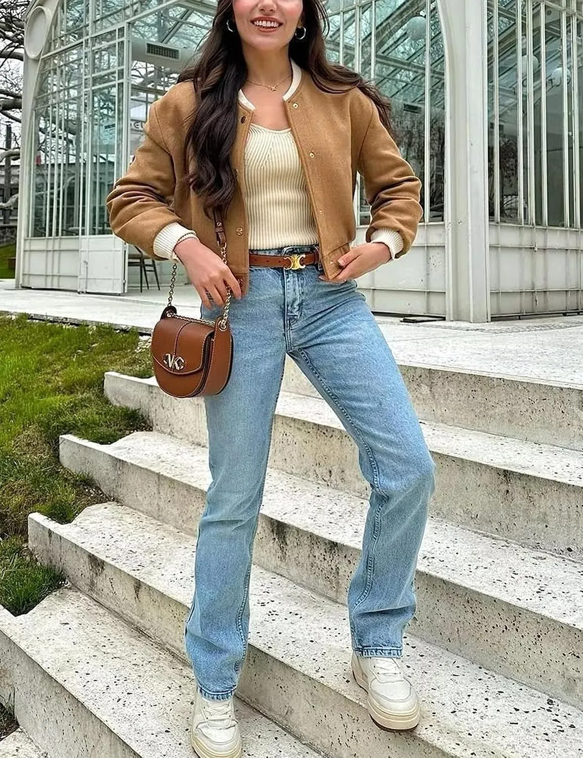 Women's Cropped Street Bomber Jacket long sleeve Button Down Crop Tops Coat