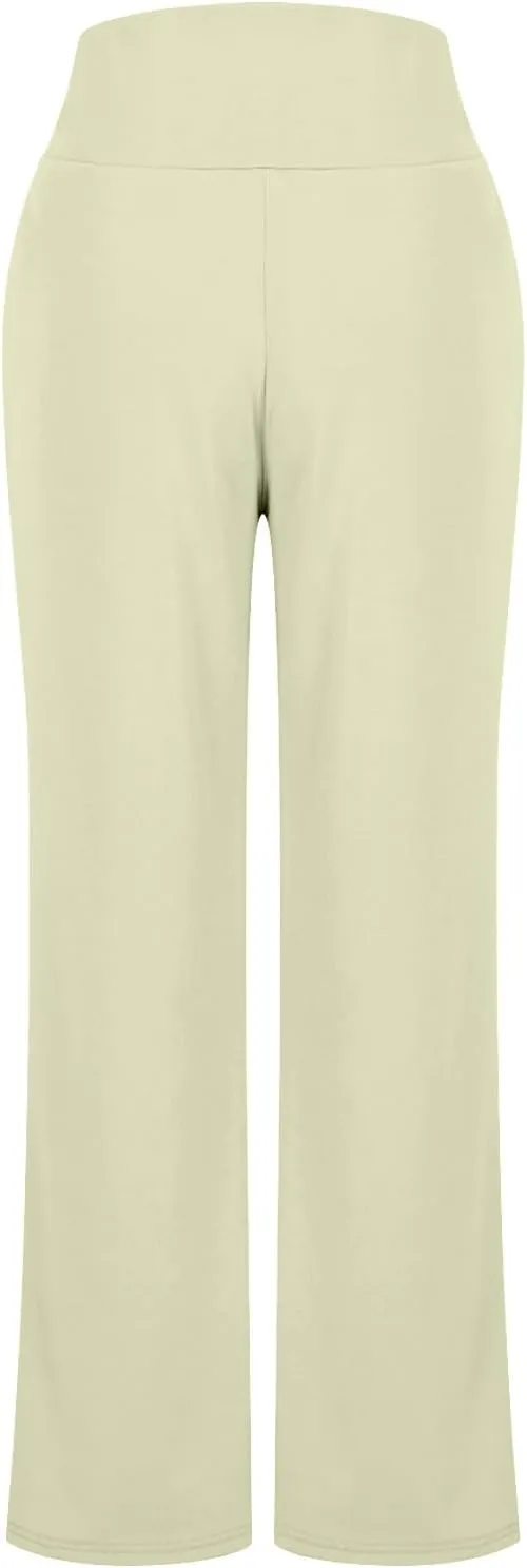 Womens High Waist Dress Pants Casual Loose Work Pants Wide Leg Pocket Going Out Trousers 2025 New Business Clothing