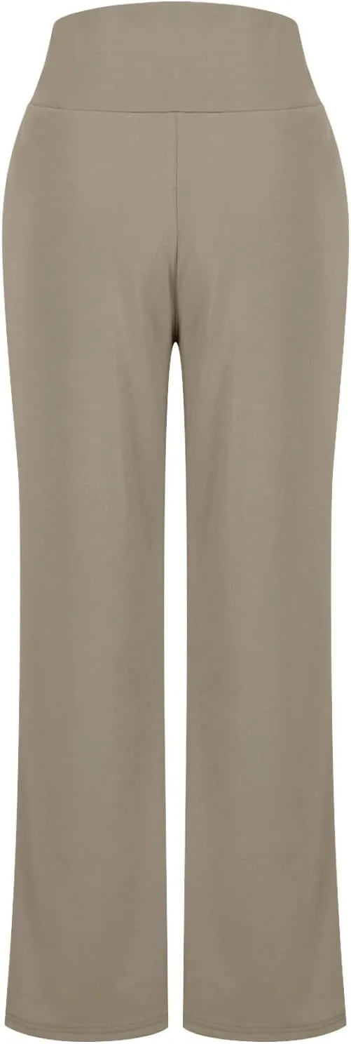 Womens High Waist Dress Pants Casual Loose Work Pants Wide Leg Pocket Going Out Trousers 2025 New Business Clothing