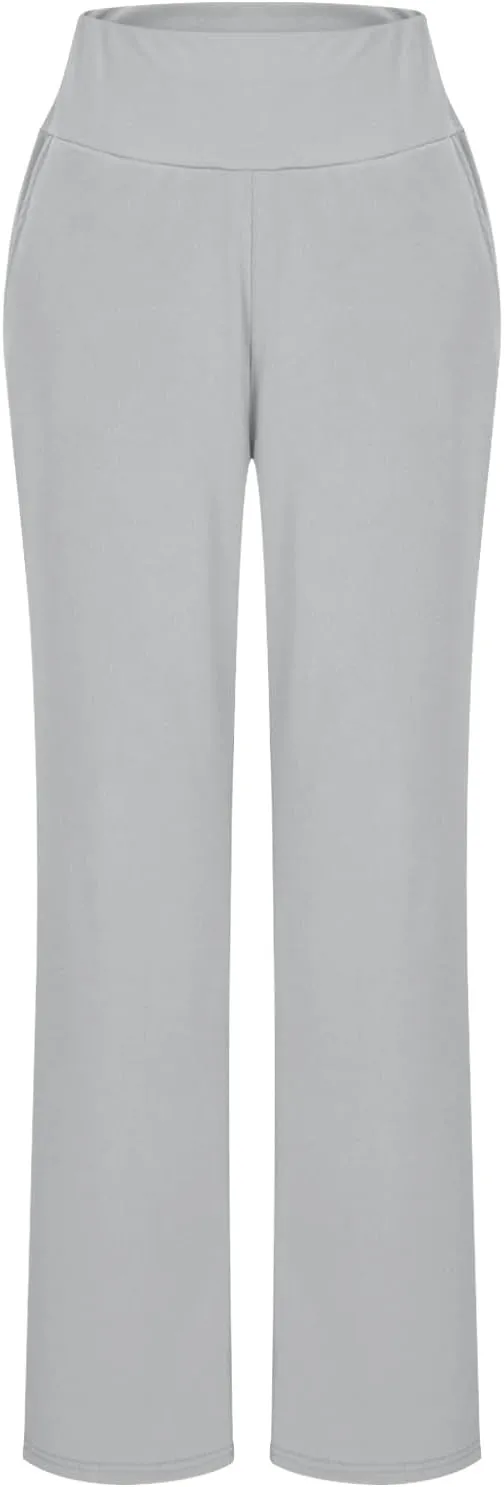 Womens High Waist Dress Pants Casual Loose Work Pants Wide Leg Pocket Going Out Trousers 2025 New Business Clothing