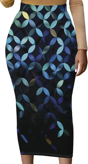 Women's High Waist Stretch Party Club Night Out Maxi Long Pencil Skirts Office Work Below Knee Bodycon for Business Casual