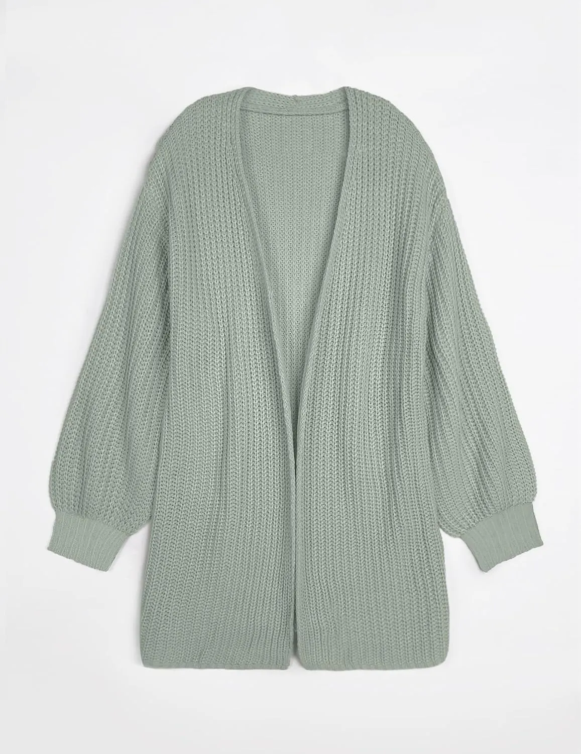 Womens Oversized Cute Waffle Chunky Knit Long Cardigan Fall 2024 Ladies Dressy Casual Open Front Sweater Cardigans