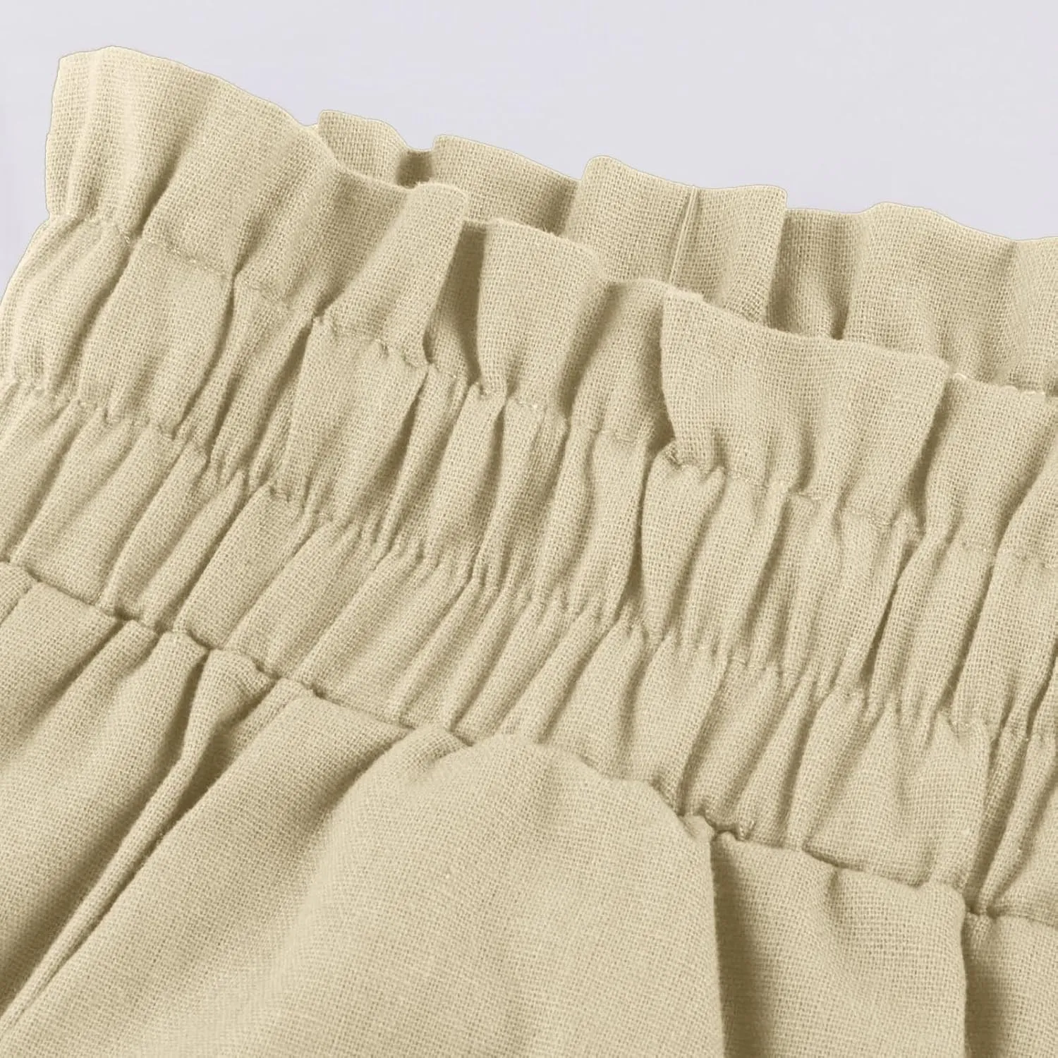 Women's Pants, Cotton Linen High Waisted Straight Leg Pants Wide Baggy Sweatpants