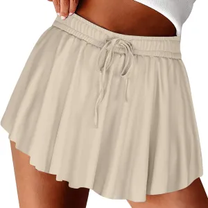 Womens Pleated Skirt Drawstring High Waisted Workout Mini Tennis Skirts Summer Casual Pickleball Skater Cheer Skorts