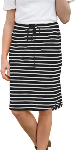 Womens Skirts Knee Length Pencil Skirts Elastic Midi Bodycon Solid Drawstring Daily Dresses