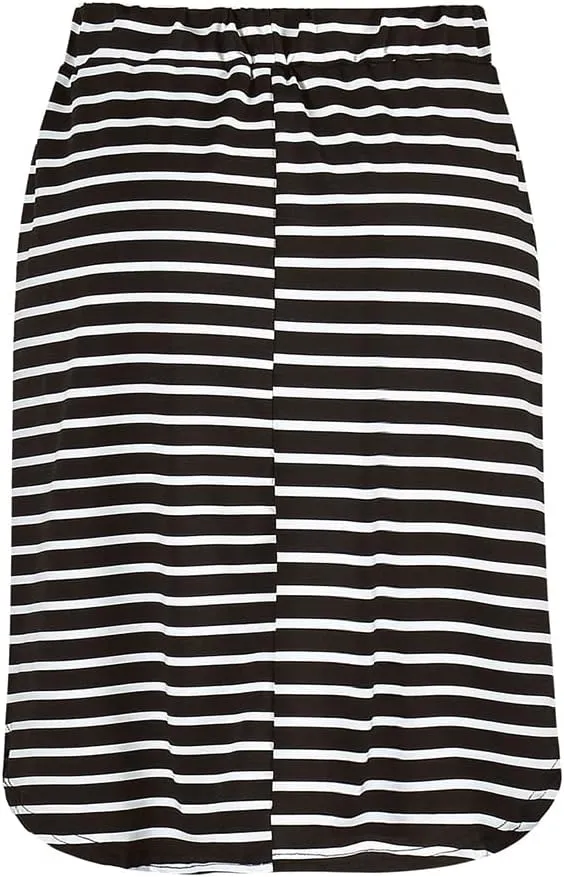 Womens Skirts Knee Length Pencil Skirts Elastic Midi Bodycon Solid Drawstring Daily Dresses