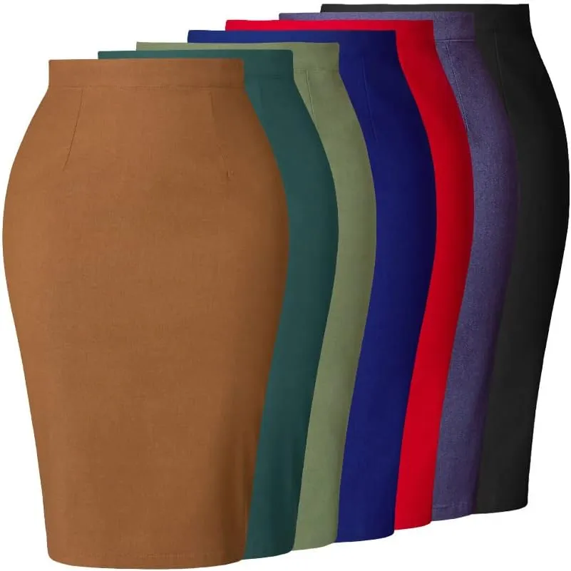 Women's Slim Fit Business Office Pencil Skirts
