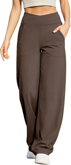 Womens Summer Yoga Pants Elastic High Waist Loose Fit Lightweight Quick Dry Casual Jogging Fitness Running Trouser