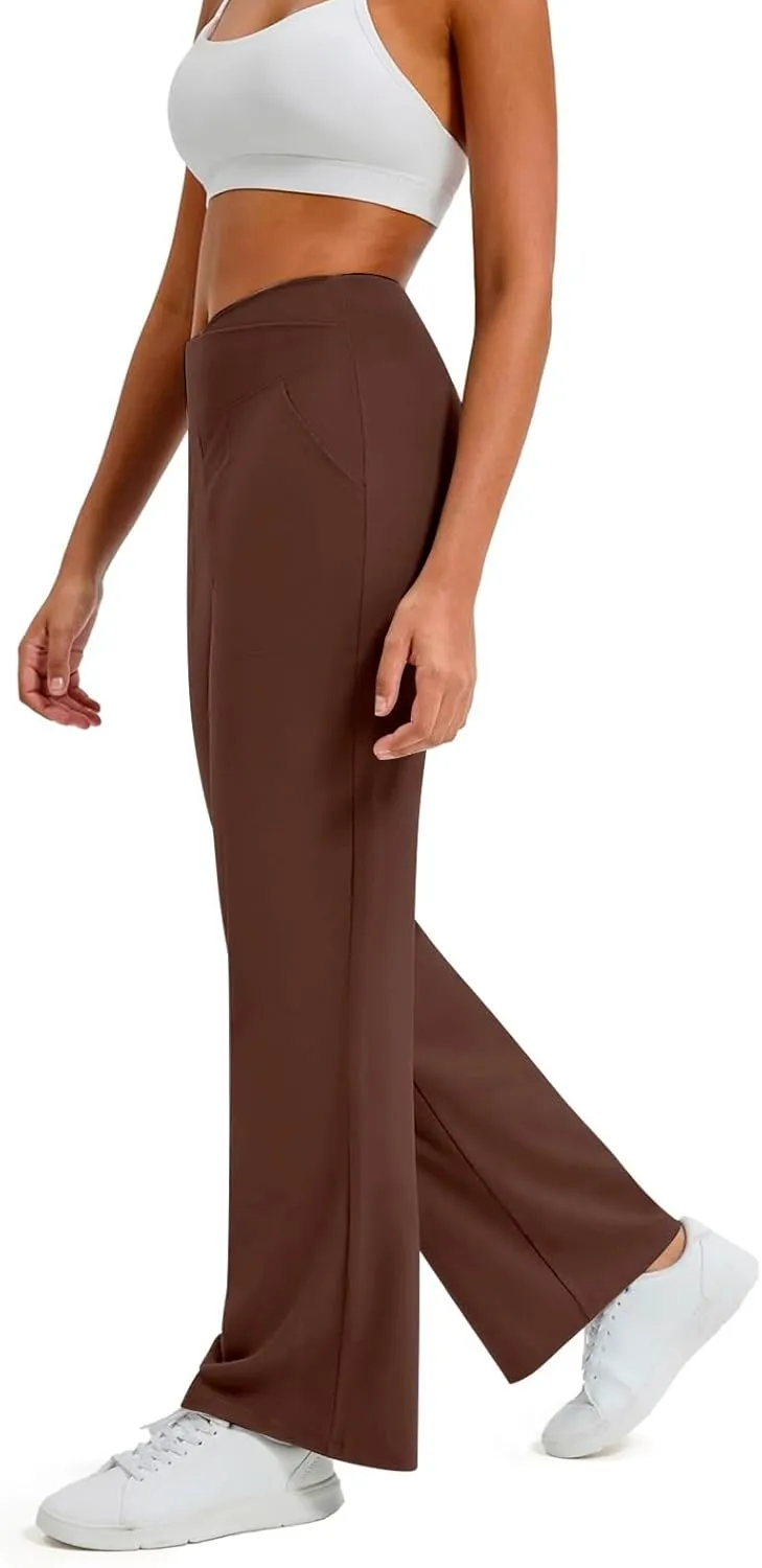 Womens Summer Yoga Pants Elastic High Waist Loose Fit Lightweight Quick Dry Casual Jogging Fitness Running Trouser