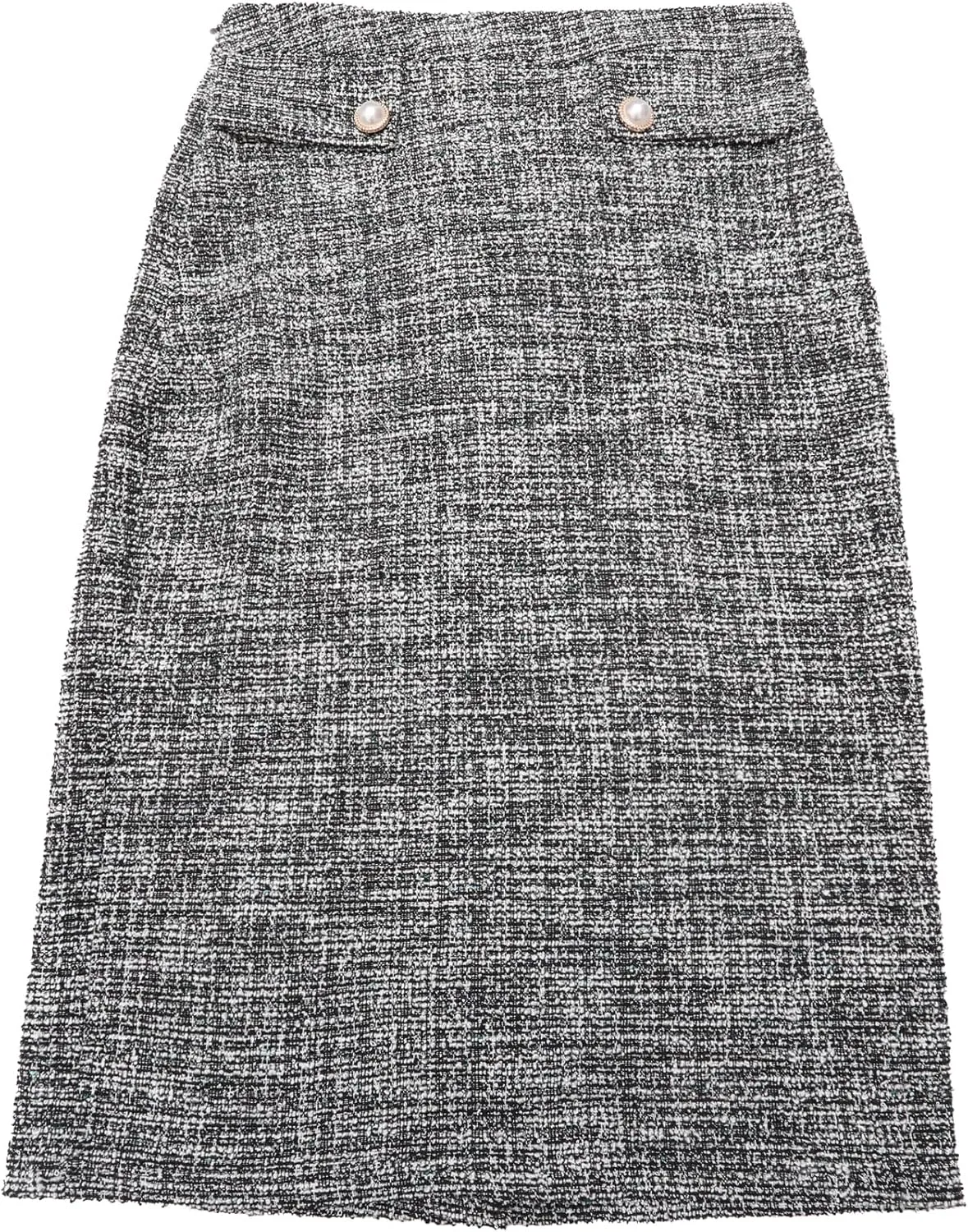 Women's Tweed Skirt High Waist Elegant Work Office Midi Pencil Skirts