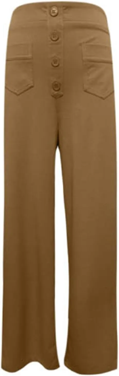 Womens Wide Leg Dress Pants Casual Dressy High Waist Work Pants Trendy Office Business Trousers with Pockets