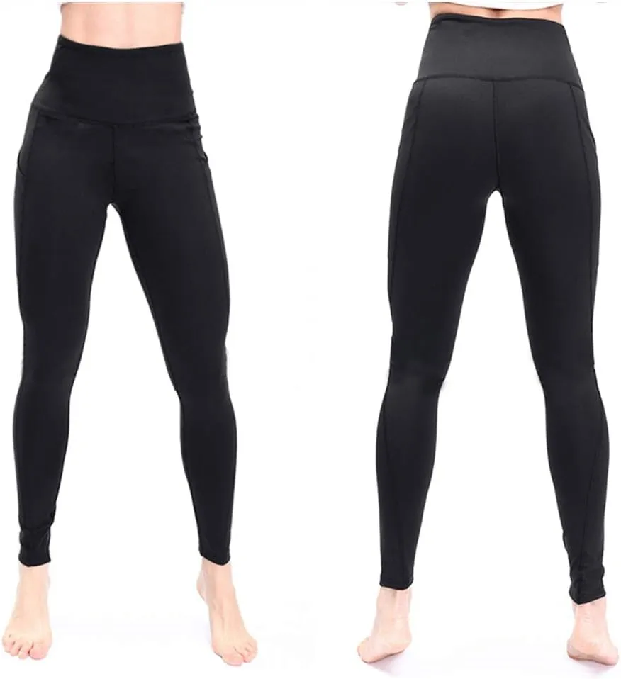 Yoga Pants with Pockets for Women - Leggings with Pockets High Waisted Tummy Control Non See-Through Workout Pants